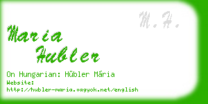 maria hubler business card